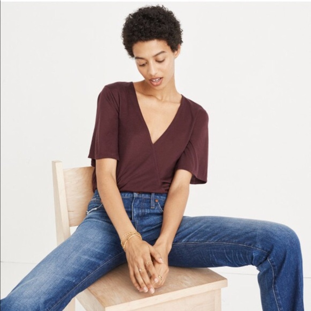 NWT Madewell wrap-front bodysuit